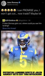 The now-deleted tweet from Ramsey regarding a possible trade